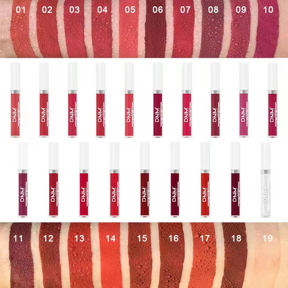 DNM Matte Liquid Lipstick 19 Warna Waterproof and Long Lasting