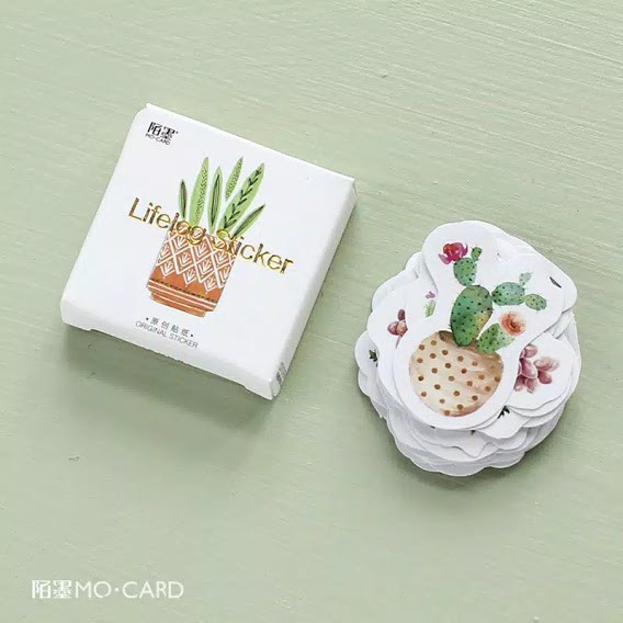 

Sticker Lifelog Cactus Plants Green Kaktus Scrapbook DIY Bujo Planner