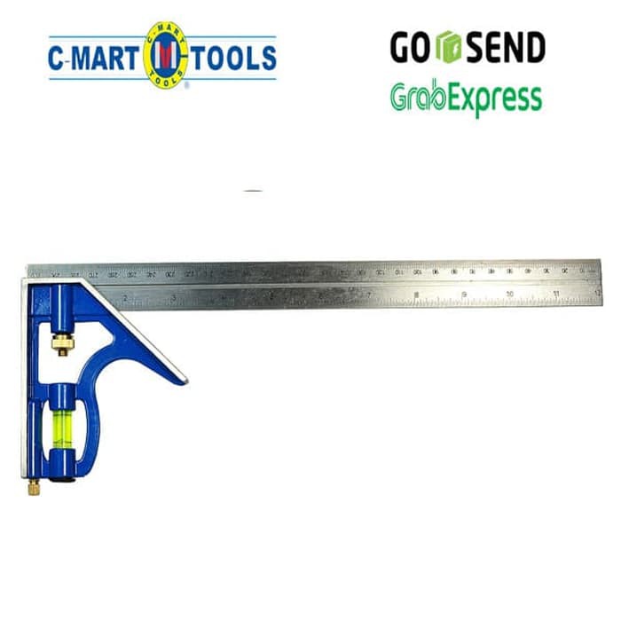 

Combination try square stainless steel/Penggaris Siku C-Mart CD0016-12