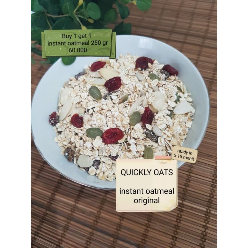 

Muesli Quick / Instant Rolled Oat buy1 get 1 250gr