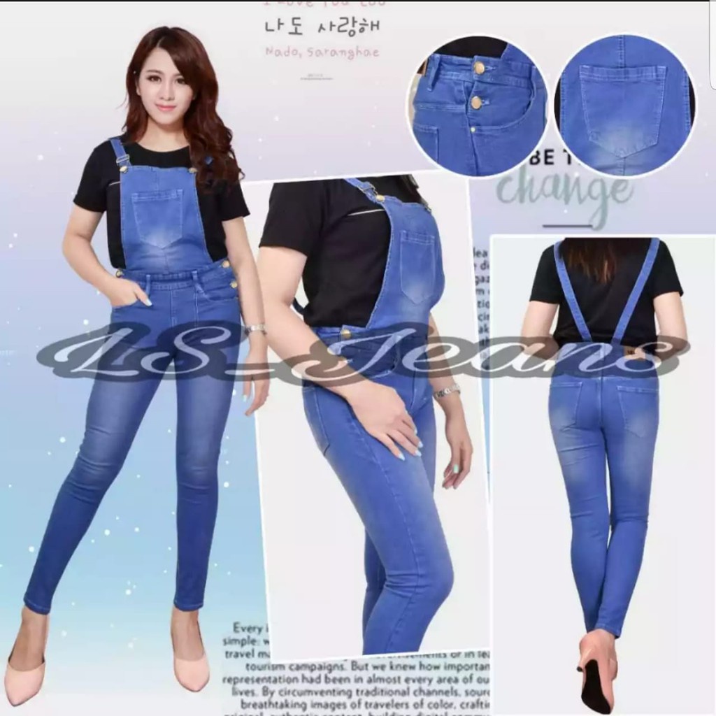 Celana Jeans Pensil Wanita Celana Jeans Kodokan Wanita-Over All-Street-Mylsjeans-Fashion Wanita-Jean