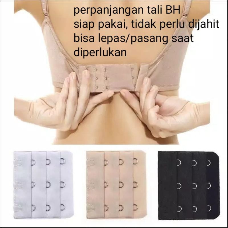 Pengait Bra Extension Penyambung Tali BH 2 / 3 Pengait Sambungan Bra Save Ekstension