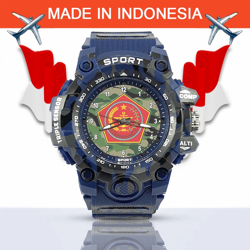 {Istimewa} Jam Tangan TNI (Tentara Nasional Indonesia) - Biru Water Resistant