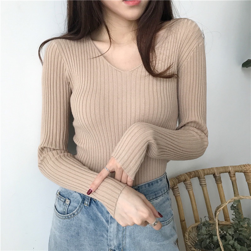 XIAOZHAINV Sweater Wanita Korean Style Lengan Panjang 785