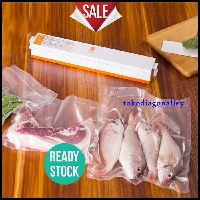 Vacuum Sealer Makanan Press Food Vakum Electric Segel Elektrik Anti Bau Jamur Alat Pres Hampa Udara