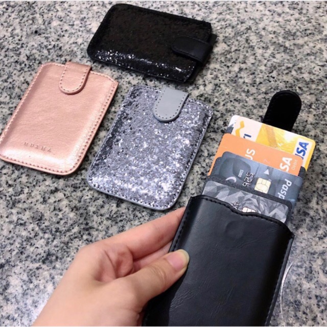 Sticky Card Holder Case iPhone Oppo Vivo Xiaomi Samsung Huawei Realme S10 S9 S8 S7 S6 EdgeV11 X F11