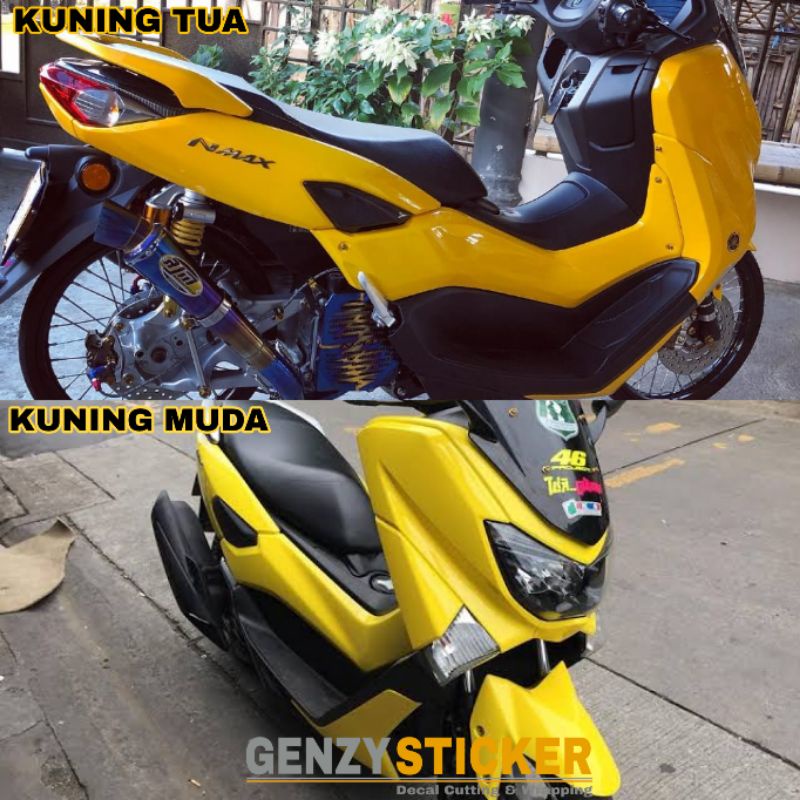 stiker skotlet kuning tua glossy sticker golden yellow scotlite kuning kilat