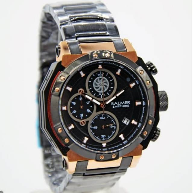 JAM TANGAN PRIA BALMER 7998 BLACK ROSEGOLD ORIGINAL