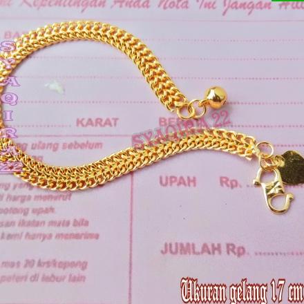 DAPATKAN SEGERA Gelang cantik asli anti luntur TIKAR anti karat ori gelang pengganti emas muda korea
