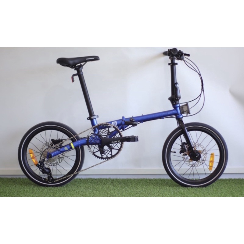 Sepeda Lipat Folding Bike Element Troy X10 X 10 speed Crank Luce Frame Chromolly SNI-Blue