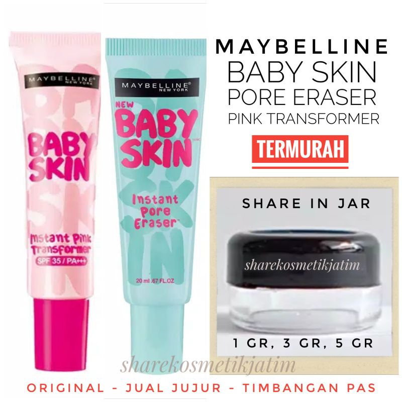 Share in Jar Maybelline Baby Skin Pore Eraser&amp; Instant Pink Transformer Share in Jar