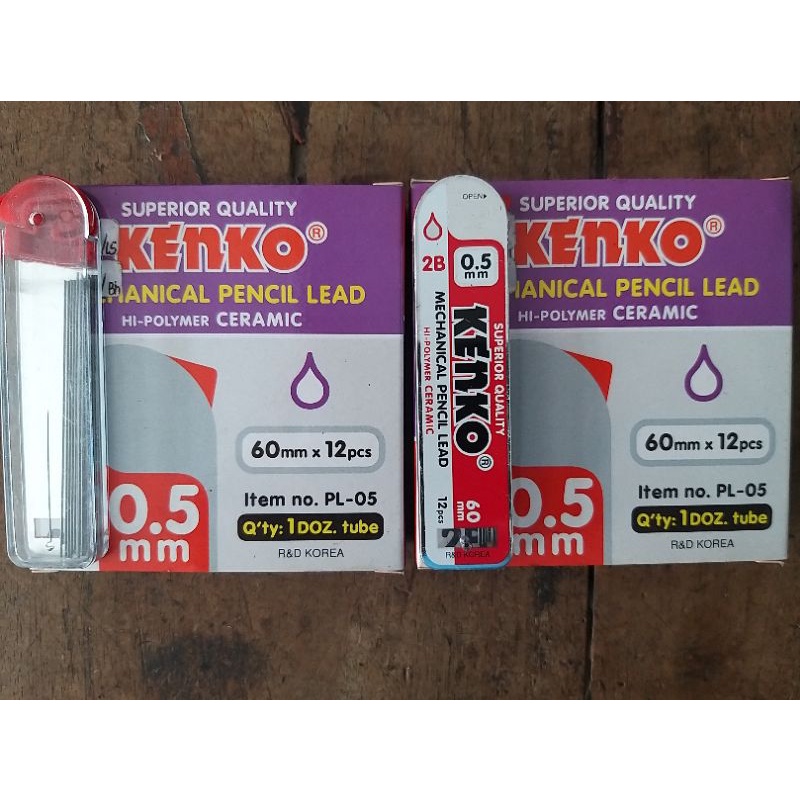 

[PER TUBE] ISI PENSIL MEKANIK KENKO 2B 0.5x60 MM ISI 12 / ISI PENSIL 2B / MECHANICAL PENCIL LEAD KENKO HI-POLYMER CERAMIC