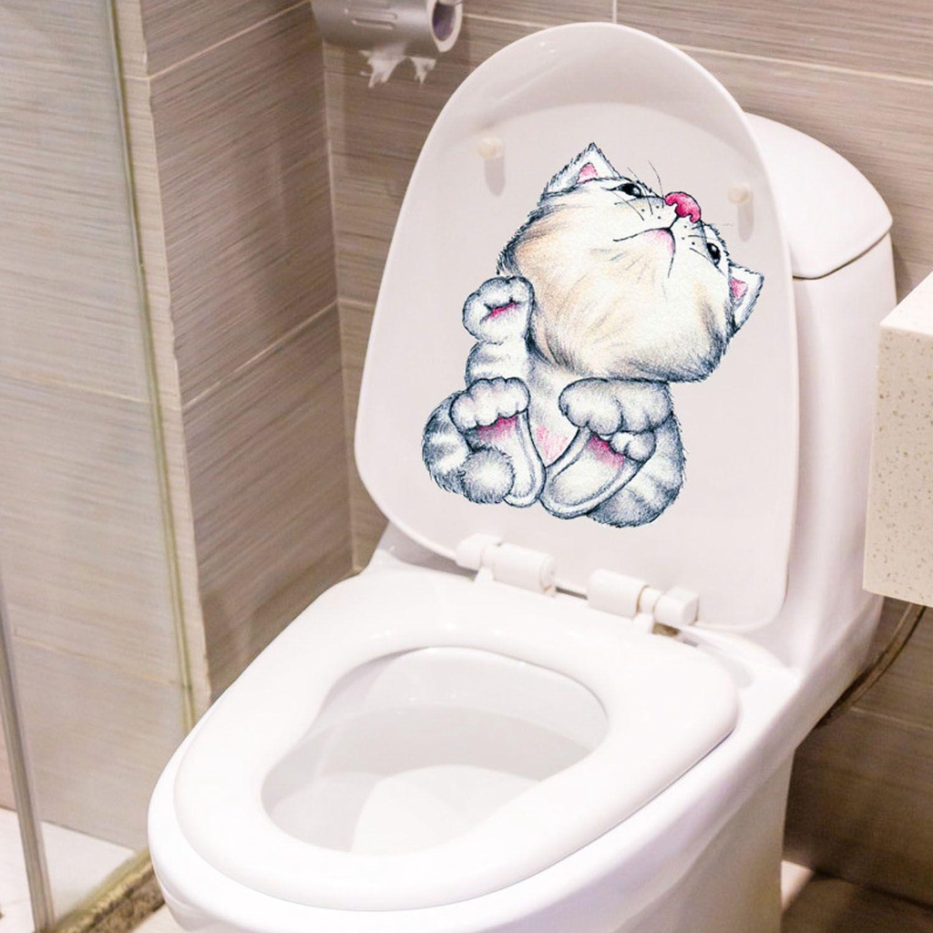 Wallpaper Poster Stiker Dinding Kitten Populer Ruang Tamu Toilet Kartun