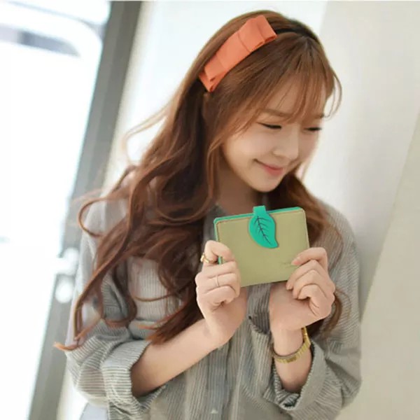 DOMPET LIPAT WANITA KEREN DAUN MINI