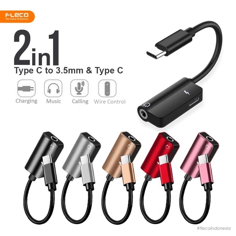 SPLITTER KABEL HIGHSPEED 2IN1 SPC50 DAN SPC60 FOR JACK AUDIO TYPE C ANDROID MUSIC CHARGING