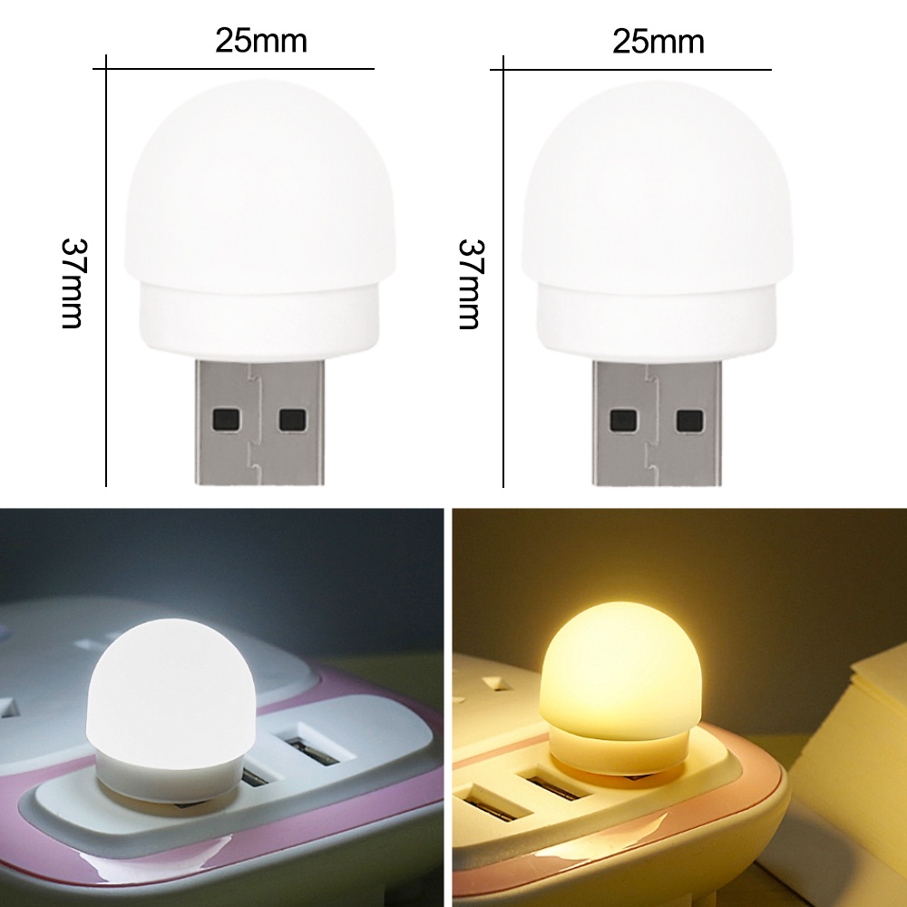 Lampu Malam Led USB Plug Power Charging Portable Proteksi Anak Untuk Baca Buku / Komputer / Kamar Tidur