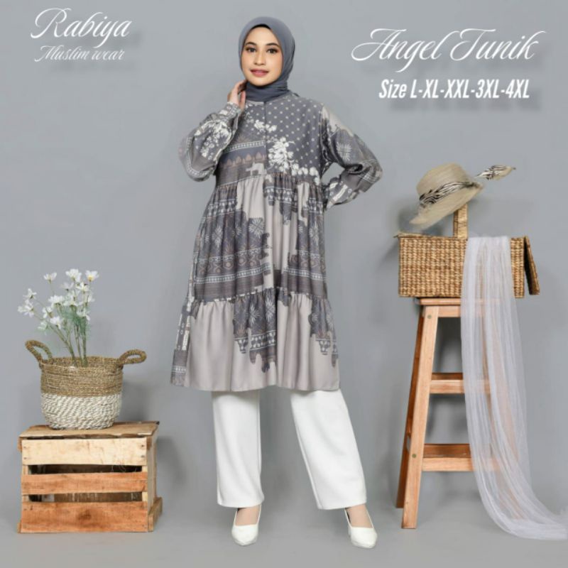 Midi Dress Wanita Jumbo L XL XXL XXXL XXXXL 5L Big Size ld 100 110 120 130 140 Model Etnik Long Tunik Kekinian Modern