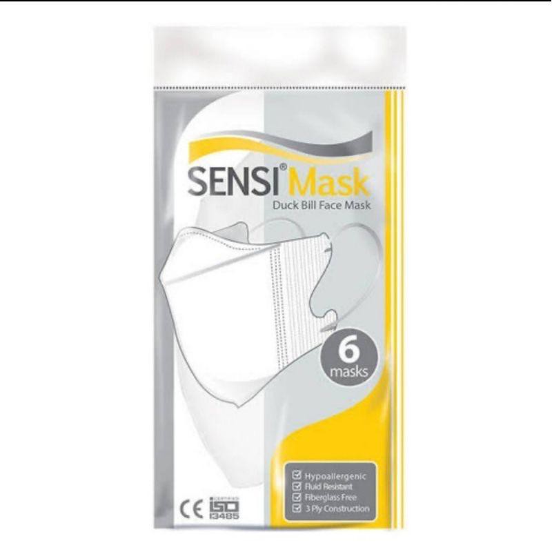 Masker Sensi Duckbill Sachet isi 6 pc / Masker Sensi Kids Original 100% ( BUKAN REPACK)