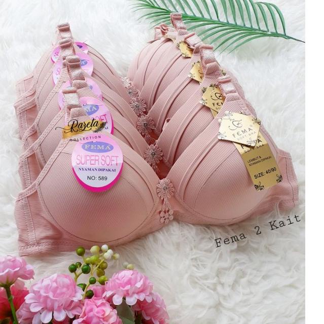 Terbaik.. BRA BH FASHION WANITA BH BUSA TANPA KAWAT FEMA KAIT 2