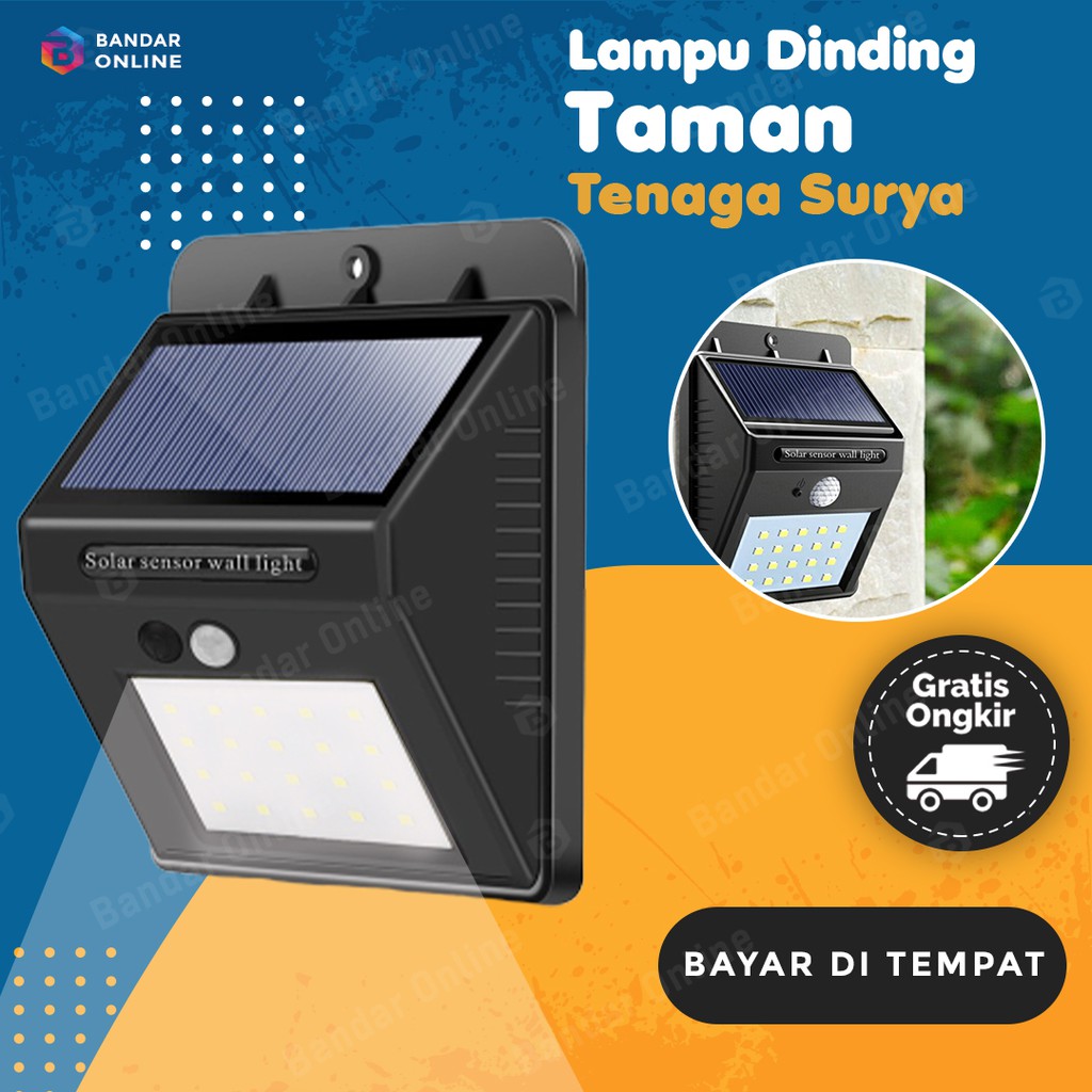  Lampu  Taman  Dinding Kotak  Sensor Solar Tenaga Surya 