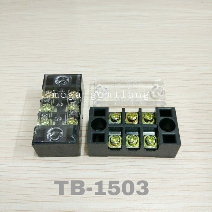 Terminal Block 15A 3P 600V Terminal Kabel Listrik Blok TB 1503