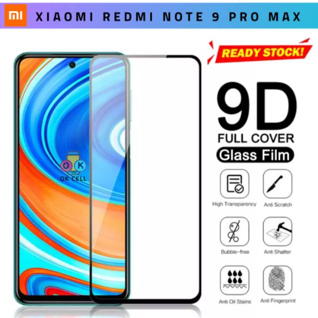 Tempered Glass Xiaomi Redmi Note 9 Pro Max TG Anti Gores layar Pelindung Layar Screen Protector