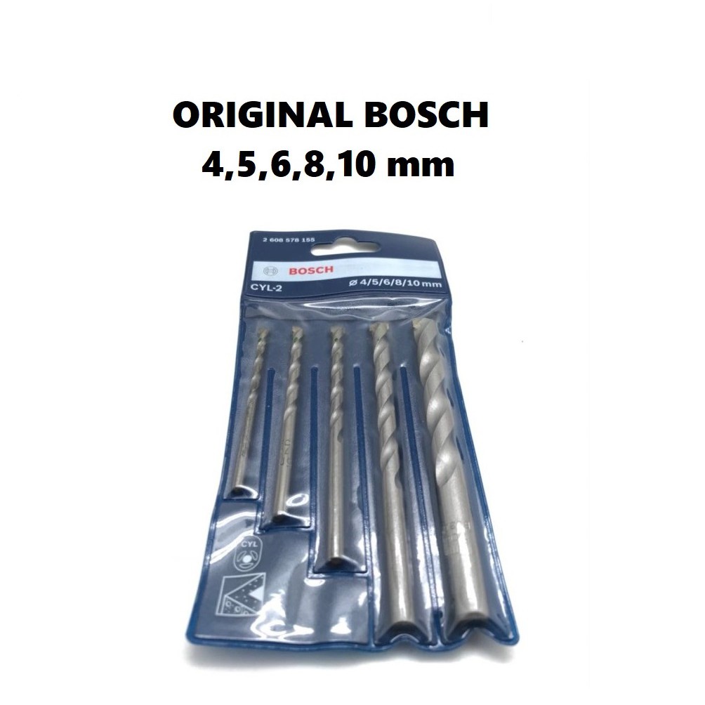 MATA BOR SET BOSCH BETON TEMBOK 5 PCS BOSCH CYL-2 ORIGINAL