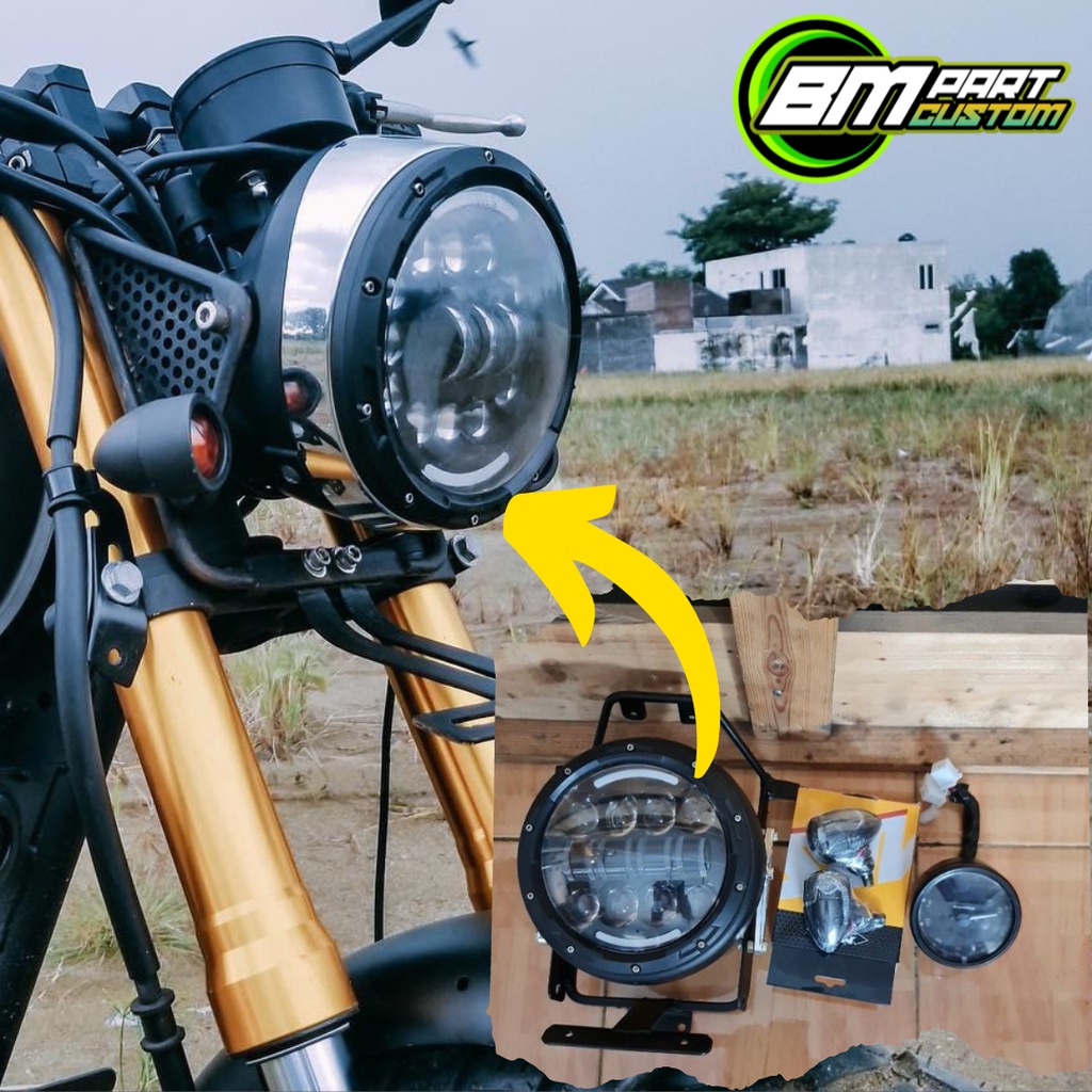 PAKET BRAKET BREKET BRECKET BRAKET LAMPU UP SIDE DOWN  USD PLUS SPIDO DIGITAL SEIN DEPAN LAMPU 7 INC