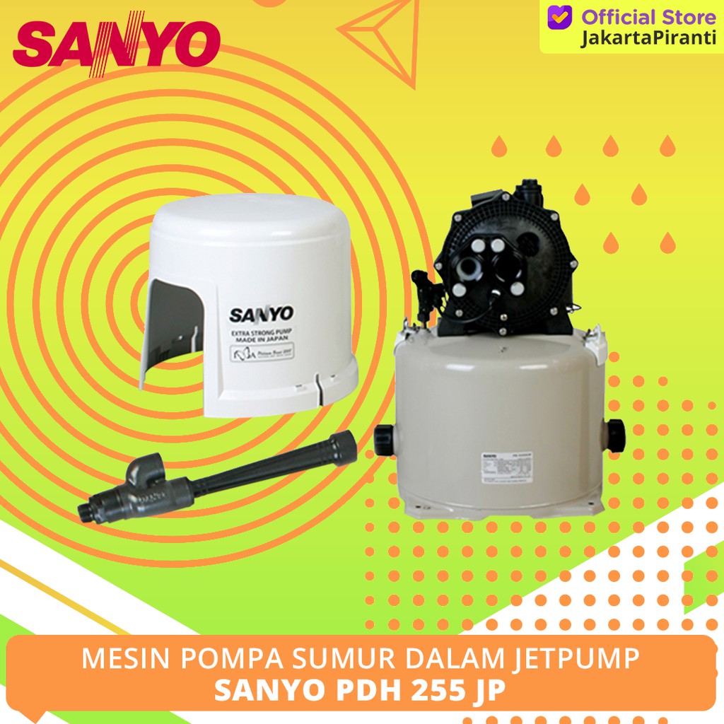 Mesin Pompa Air Sumur Dalam Jetpump Jet Pump 250 Watt Sanyo PDH 255 JP Made In Japan