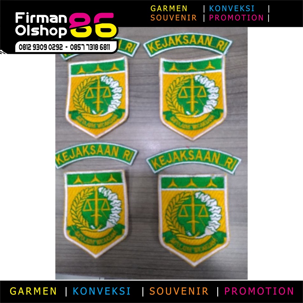 BED KEJAKSAAN RI LOGO KEJAKSAAN RI BADGE KEJAKSAAN RI PATCH KEJAKSAAN RI BET LOGO BORDIR KEJAKSAAN R