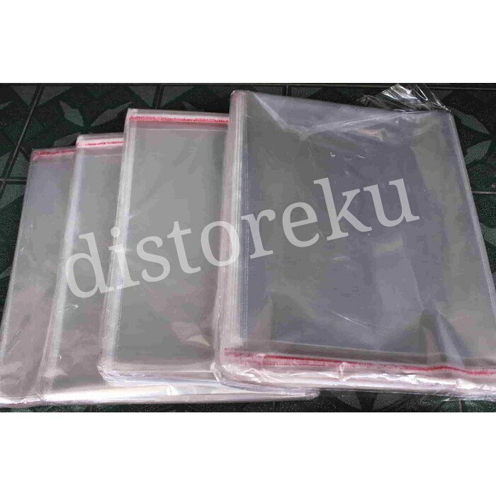 100PC PLASTIK OPP 25X35X03 PLASTIK LEM UNTUK UNDANGAN DAN BAJU MURAH