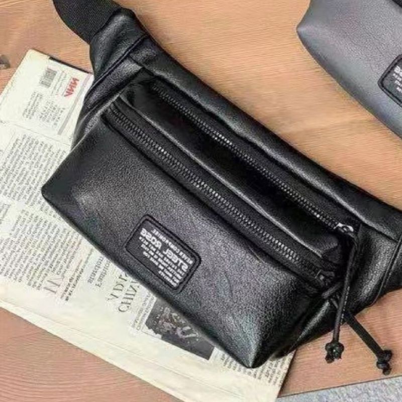 Tas pinggang kulit Tas waitsbag kulit import