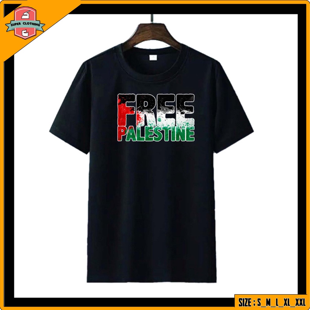 KAOS PALESTINA - T-SHIT PALESTINA - KAOS FREE PALESTINA - BAJU TUSLISAN PALESTINA
