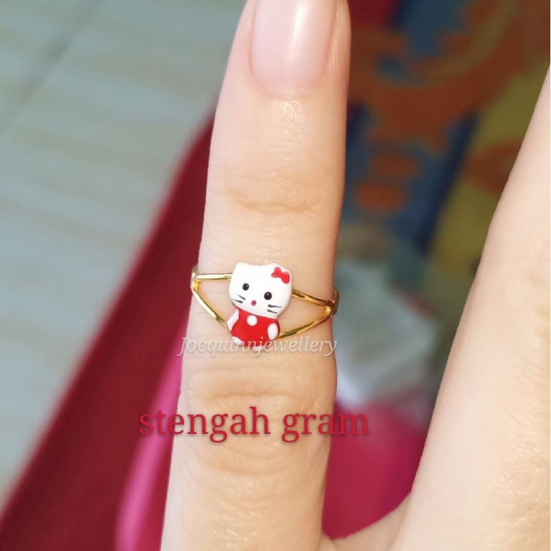 Cincin anak emas muda kitty FB