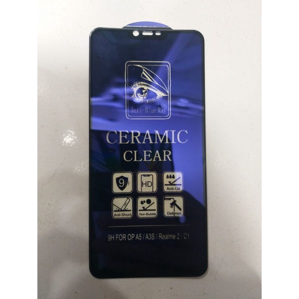 Temper Glass Tg Anti gores full Anti blue film ceramic clear infinix smart 5 dll