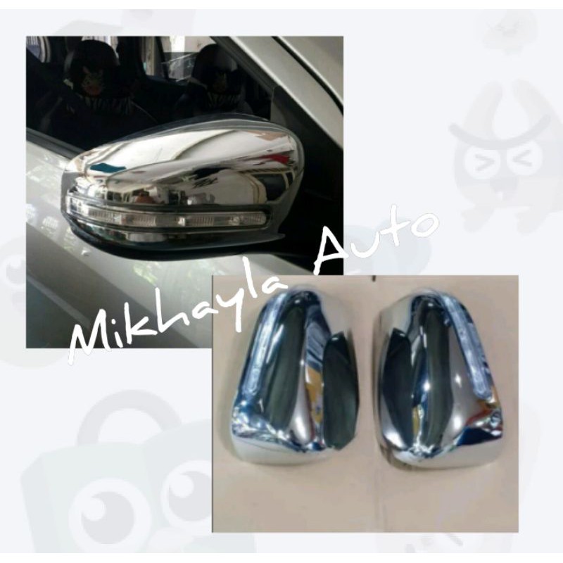 Cover Spion Chrome + Lampu Sein Mobil Calya - Sigra