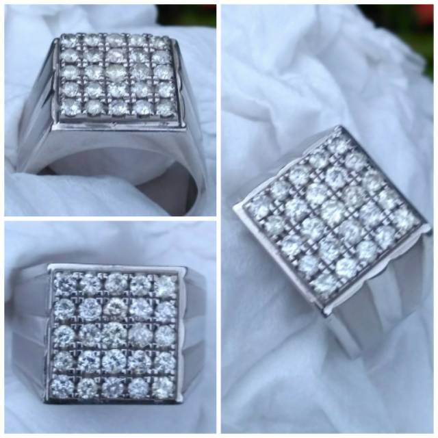 Berlian Eropa Ring Paladium Berkualitas