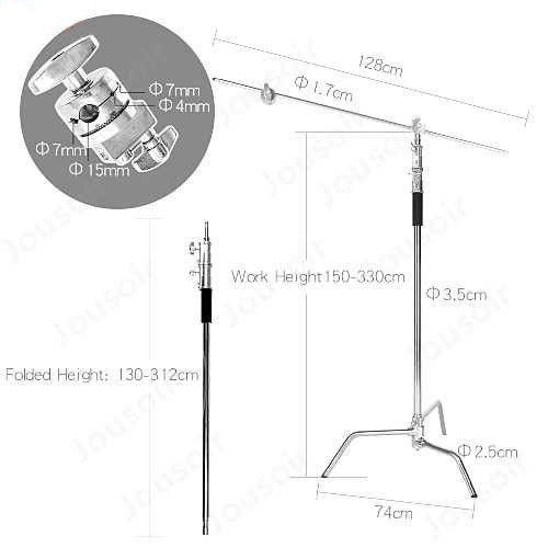 Tiang Multifungsi C Stand Heavy Duty Boom Arm Light Tripod Studio 10KG