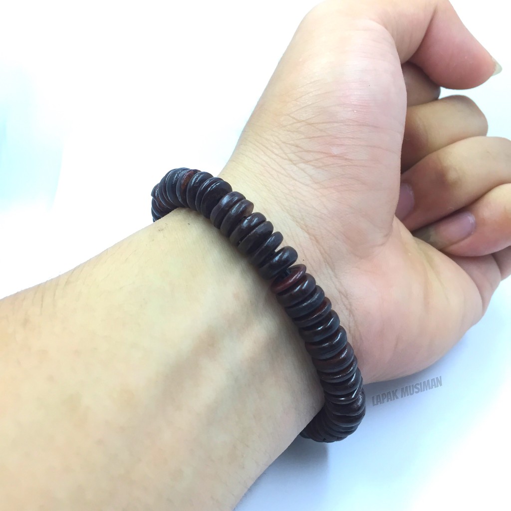 [Bayar di Tempat] Gelang Pria Batok Kelapa Asli Natural