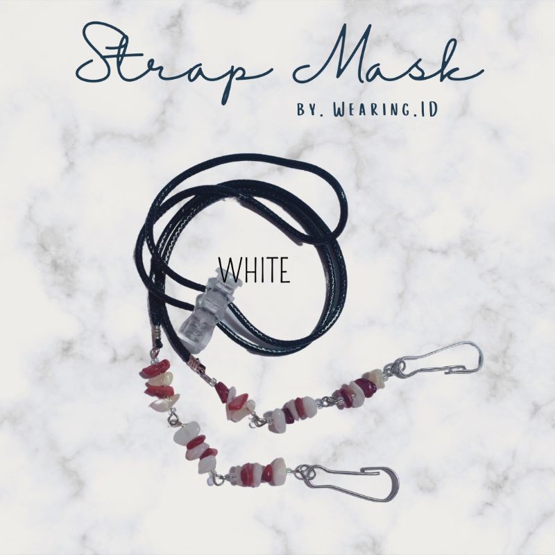 Strap Mask / Tali Masker / Tali Masker Manik 2in1 | Wearing.ID