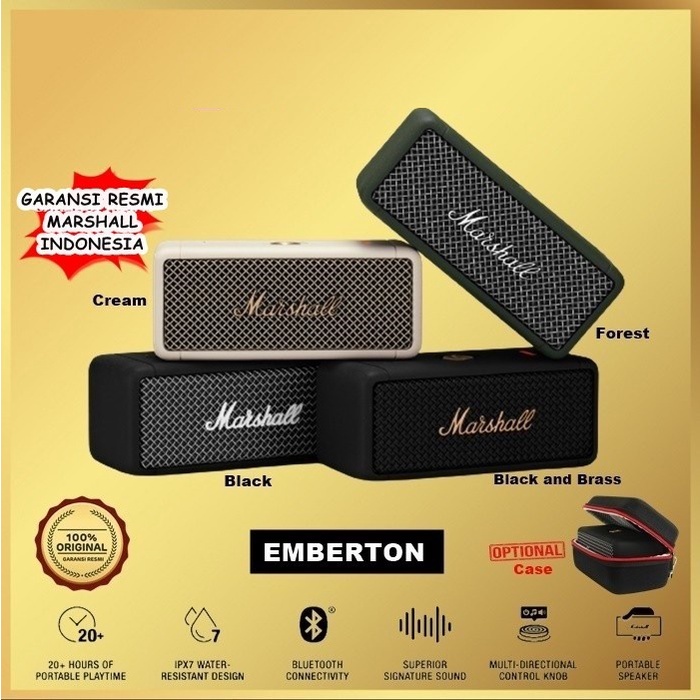 Marshall Emberton Portable Bluetooth Speaker