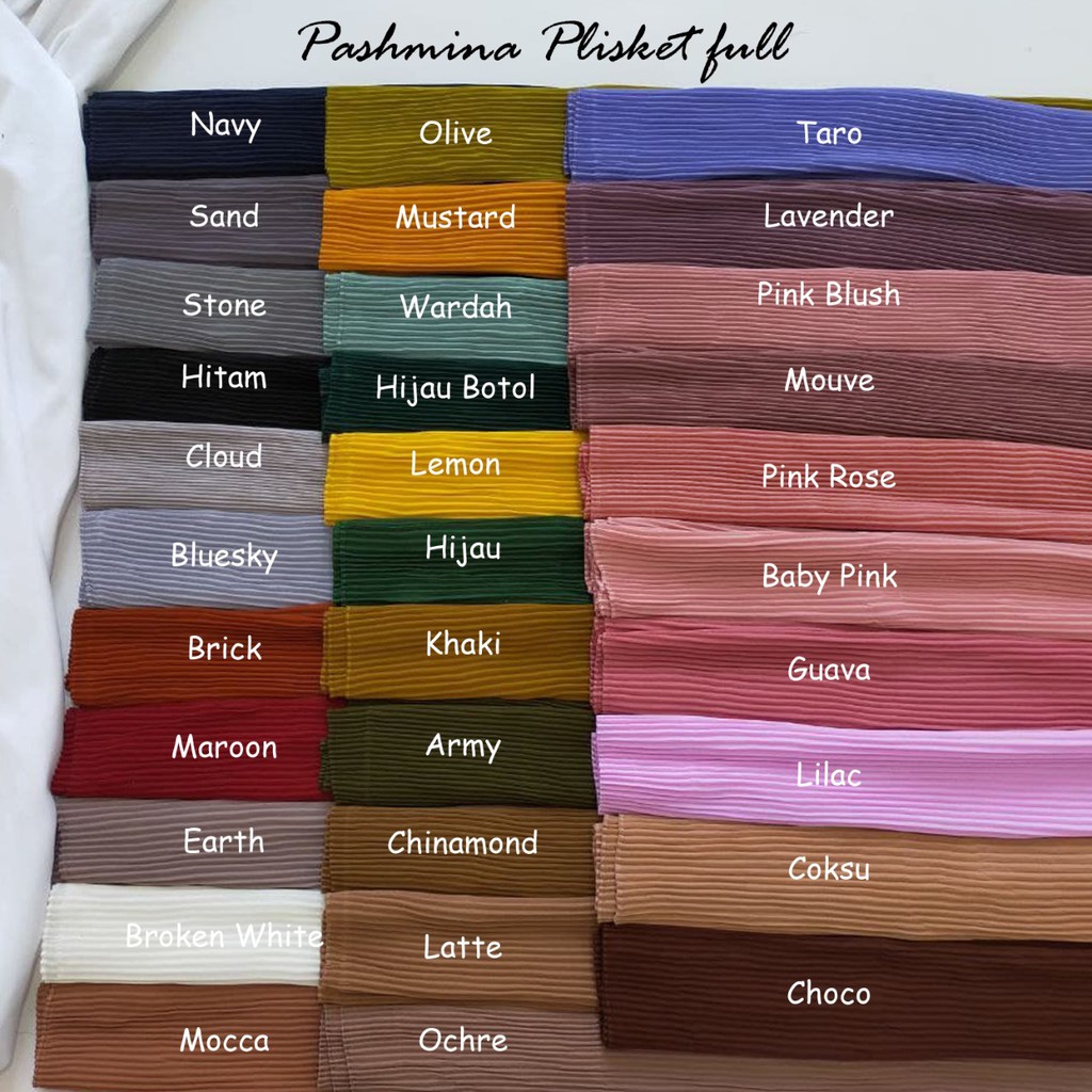 (Part 2) Pashmina Ceruty Babydol Full Plisket Premium High Quality Termurah