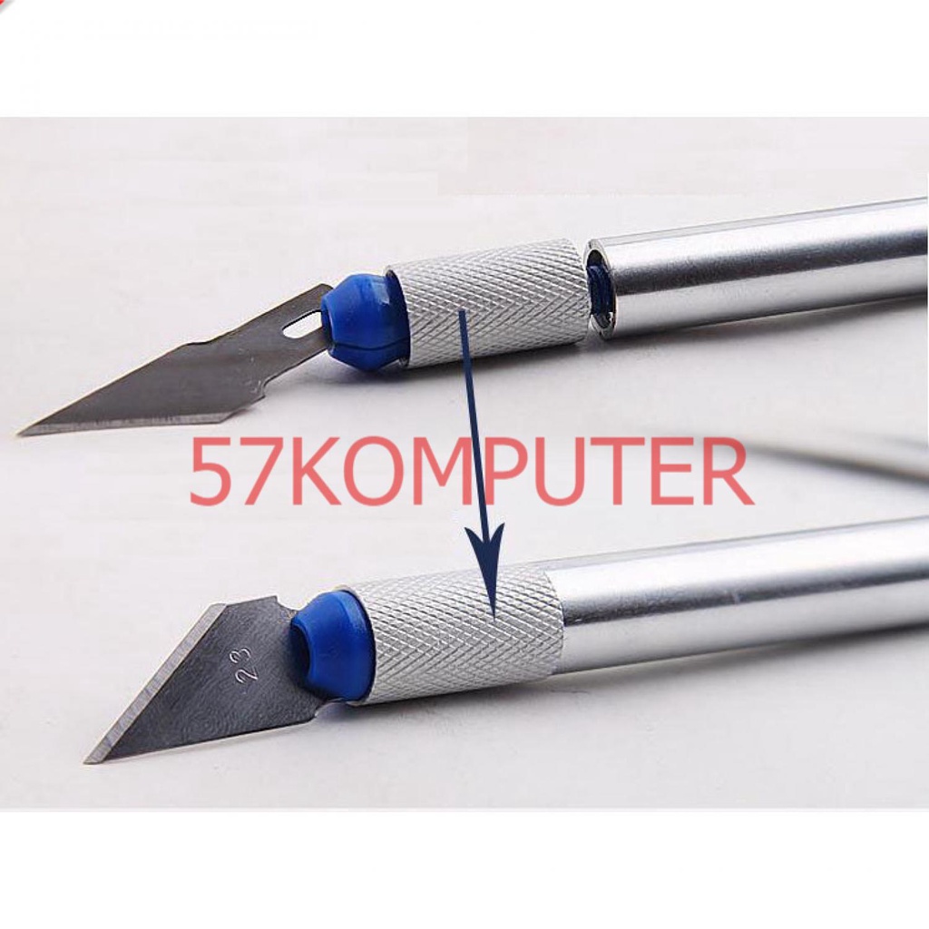 New Satu Set Seperangkat Pisau Ukir Seni 13 in 1 Crafting Knife 3 Handle - A-003