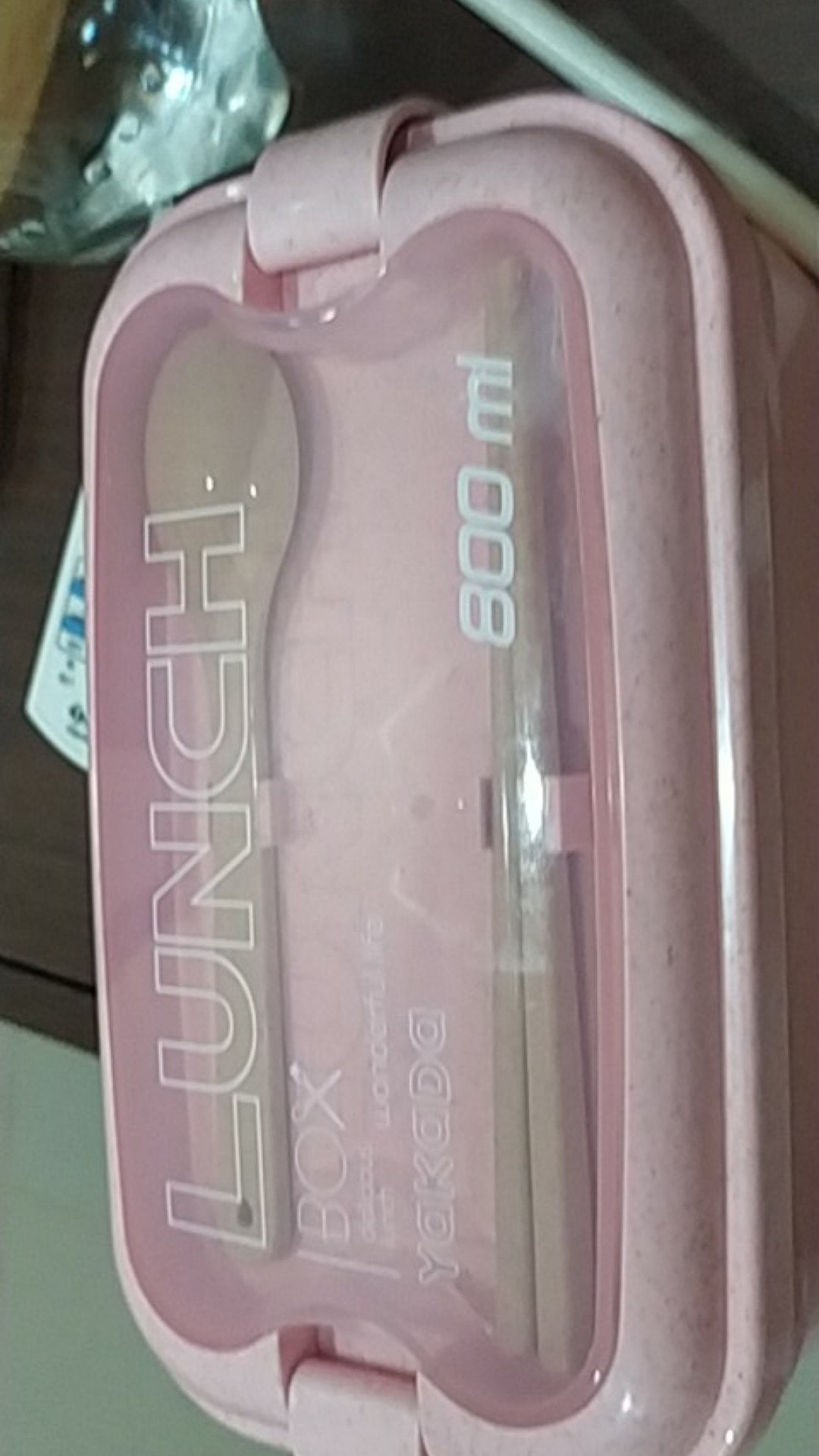Clearance Sale 3.3 Kotak Makan Bento Jerami Gandum Alami Bahan Wheat Free Sendok Dan Sumpit Cuc-180