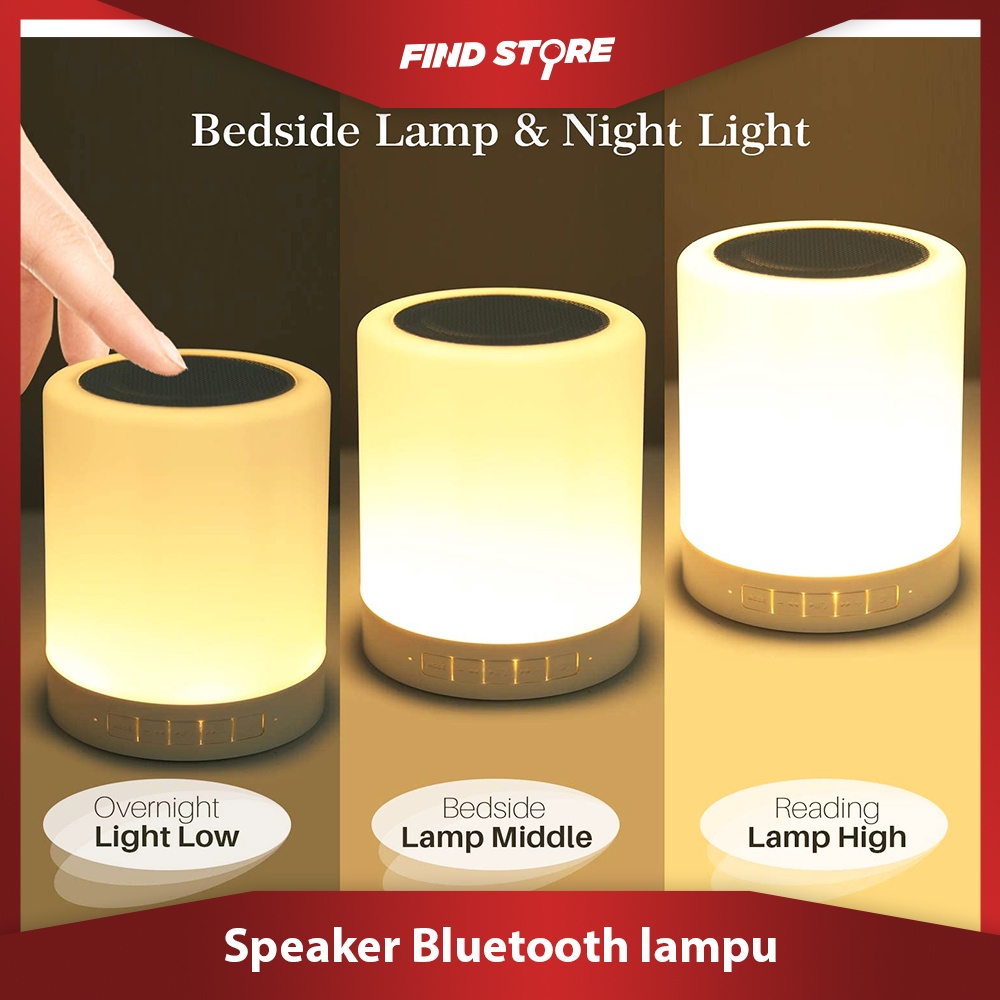 Speaker Bluetooth Night Lamp Smart Touch RGB