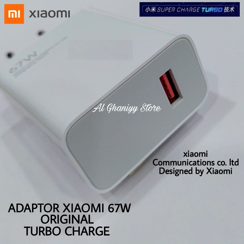 Adaptor kepala Charger Xiaomi 67W Turbo Charge USB C Original 100%