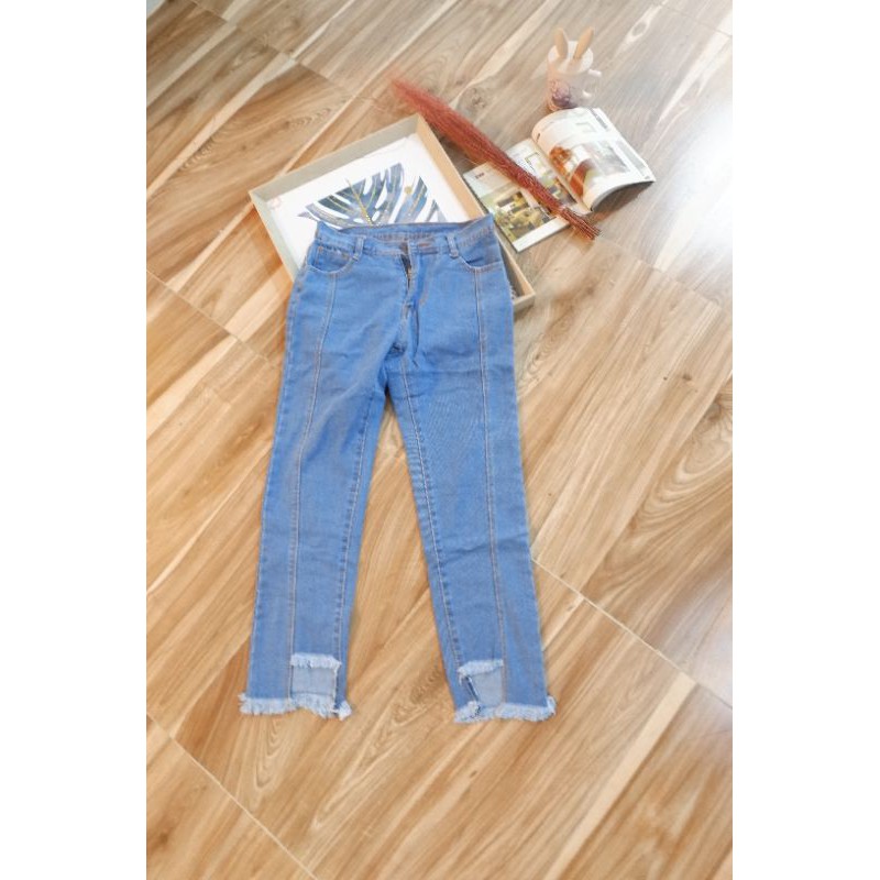 BOYFRIEND KULOT JEANS WANITA/ BOYFRIEND COAK 27-30 WARNA NAVY DAN MEDIUM