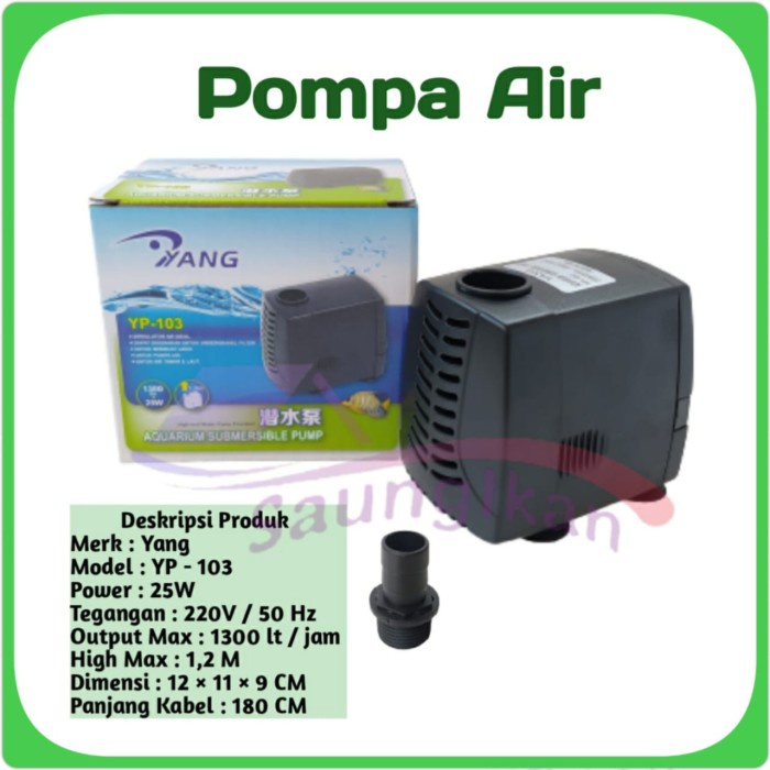 Pompa Air Celup Aquarium Kolam Hidroponik YANG YP 103 YP103