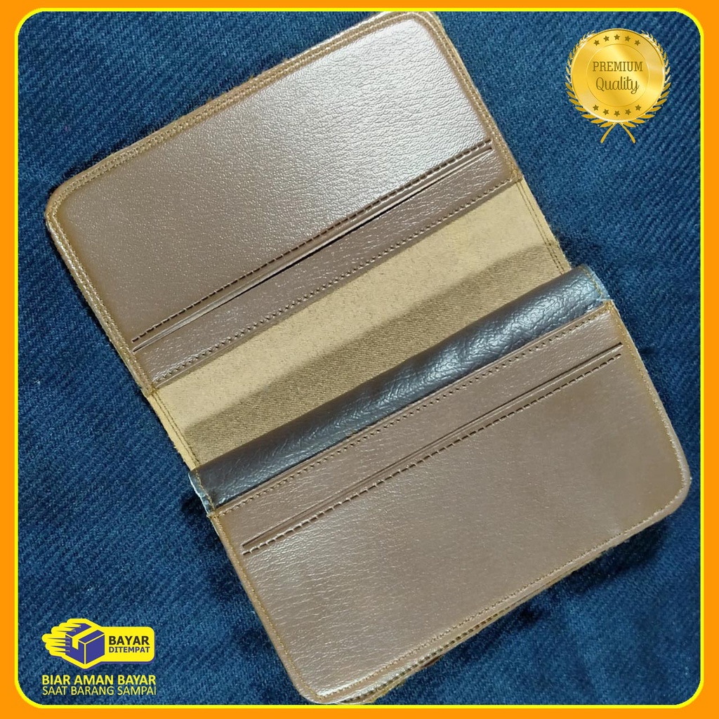 Fashion Dompet Pria 3/4 levis Bahan Kulit sintetik premium