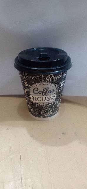 Paper cup / Papercup / Gelas kopi + Lid-Tutup